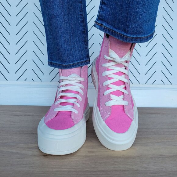 ⭐Converse Chuck Taylor Cruise Hi 8.5 Women Shoes Pink Platform Sneakers A07569C - Picture 5 of 13